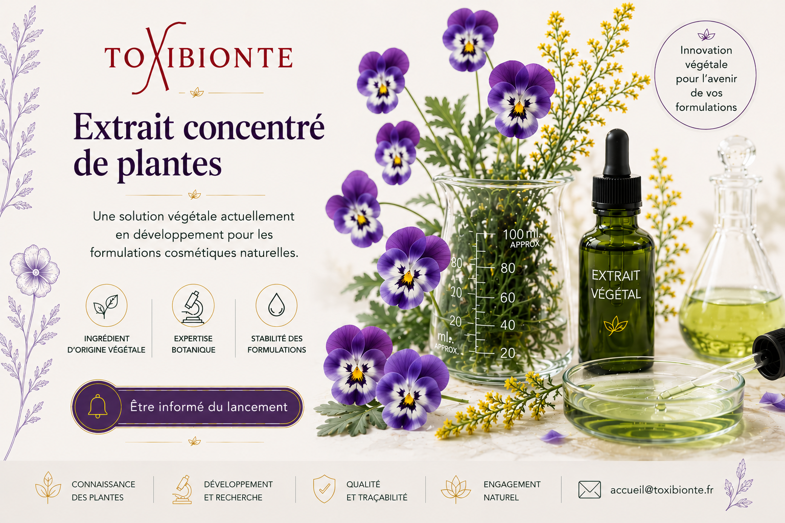 Présentation d'ingrédients cosmétiques futurs